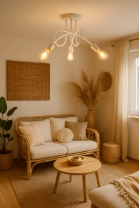 ŻYRANDOL LAMPA NOWOCZESNA EDISON METALOWA 3xE27 LED BIAŁA