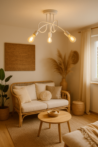 ŻYRANDOL LAMPA NOWOCZESNA EDISON METALOWA 3xE27 LED BIAŁA