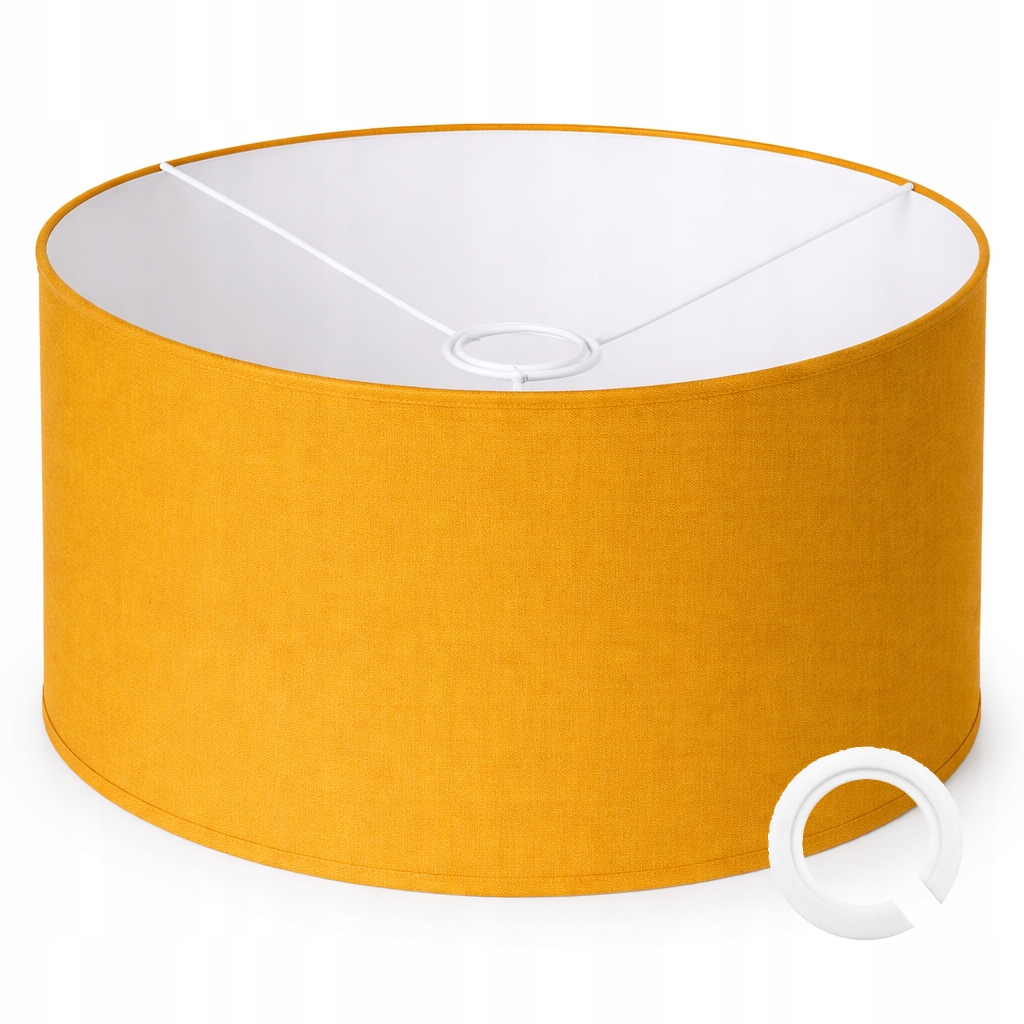 ABAŻUR DO LAMP WISZĄCYCH STOJĄCYCH 35 x 20cm WALEC E27 E14 MUSZTARDOWY