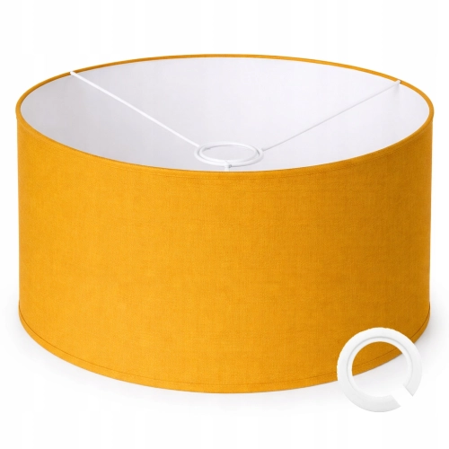 ABAŻUR DO LAMP WISZĄCYCH STOJĄCYCH 35 x 20cm WALEC E27 E14 MUSZTARDOWY