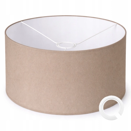 ABAŻUR DO LAMP WISZĄCYCH STOJĄCYCH 35 x 20cm WALEC E27 KASZMIR BEŻ SZARAWY