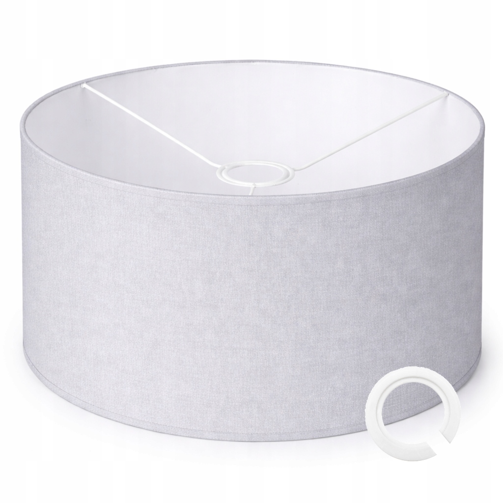 ABAŻUR DO LAMP WISZĄCYCH STOJĄCYCH 35 x 20cm WALEC E27 JASNY SZARY