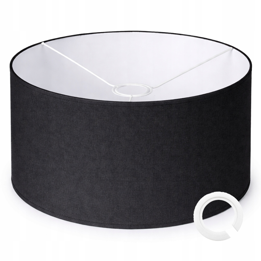ABAŻUR DO LAMP WISZĄCYCH STOJĄCYCH 35 x 20cm WALEC E27 CZARNY