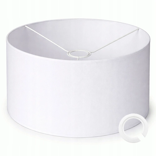 ABAŻUR DO LAMP WISZĄCYCH STOJĄCYCH 35 x 20cm WALEC E27 BIAŁY
