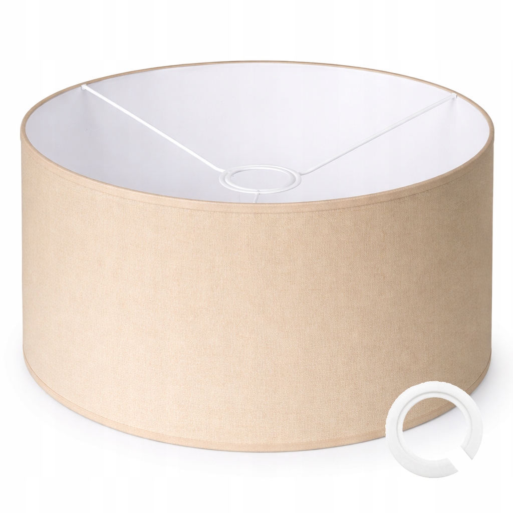 ABAŻUR DO LAMP WISZĄCYCH STOJĄCYCH 35 x 20cm WALEC E27 BEŻ WANILIA ECRU