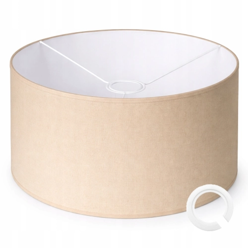 ABAŻUR DO LAMP WISZĄCYCH STOJĄCYCH 35 x 20cm WALEC E27 BEŻ WANILIA ECRU