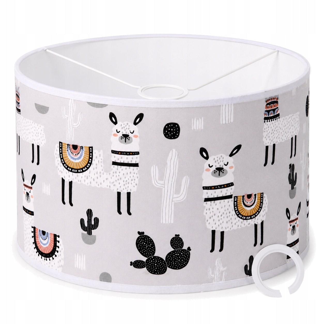ABAŻUR Z MATERIAŁU DO LAMP WISZĄCYCH 35x20cm WALEC E27 E14 ALPAKA LAMA