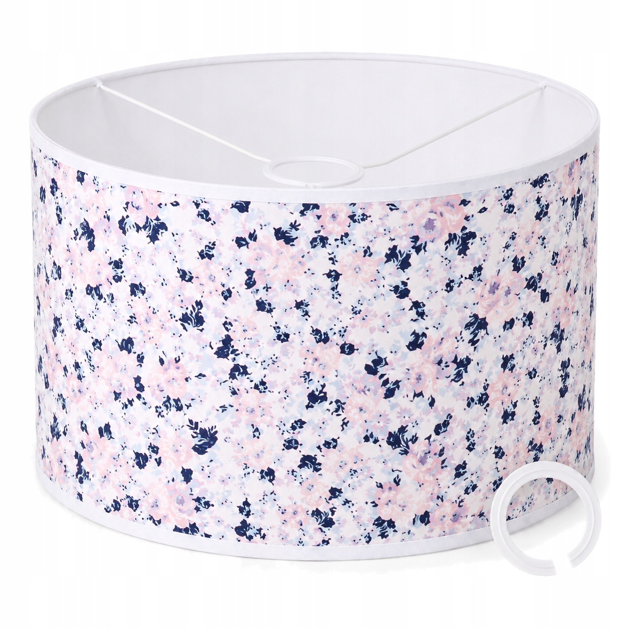 ABAŻUR Z MATERIAŁU DO LAMP WISZĄCYCH 35 x 20cm WALEC E27 E14 KWIATKI
