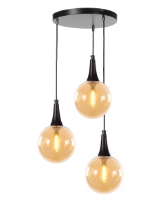 WYRZEDAŻ ELEGANCKA LAMPA SUFITOWA WISZĄCA SZKLANE KULE LED G9
