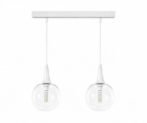 WYPRZEDAŻ BIAŁA ELEGANCKA LAMPA SUFITOWA WISZĄCA SZKLANE KULE LED G9