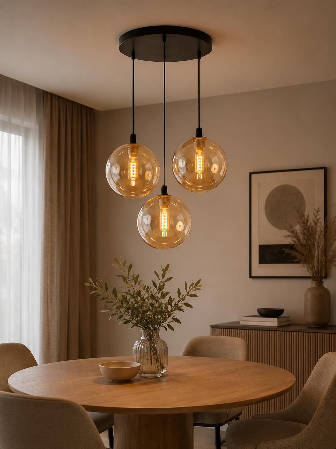 ELEGANCKA LAMPA WISZĄCA SUFITOWA SZKLANE KLOSZE LED G9 
