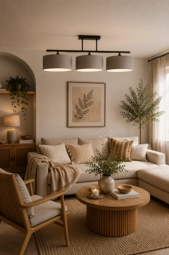 DUŻA LAMPA SUFITOWA PLAFON ABAŻUR 30cm NAD STÓŁ LED E27