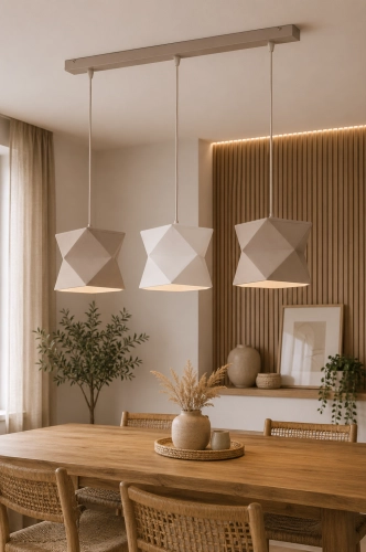 NOWOCZESNA UNIKATOWA LAMPA WISZĄCA SUFITOWA Z ABAŻURAMI DIAMENT BRYLANT LED E27 