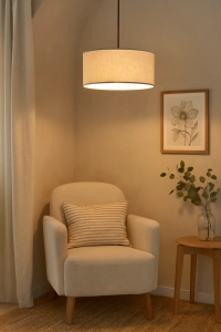 LAMPA WISZĄCA SUFITOWA ŻYRANDOL PLAFON ABAŻUR 30cm
